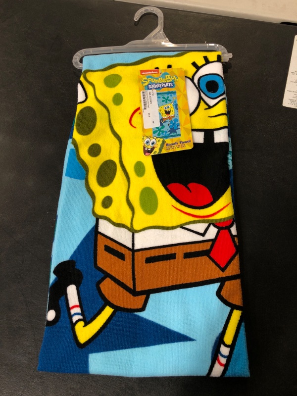 Photo 2 of Sponge Bob Microfiber Beach Towel 27x54
