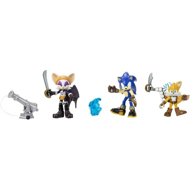 Photo 1 of Sonic the Hedgehog Sonic Prime Sonic Sails Tails & Batten Rouge Mini Figure 3-Pack (No Place)
