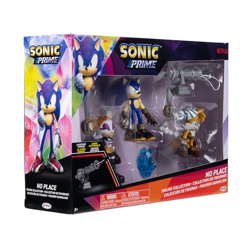 Photo 2 of Sonic the Hedgehog Sonic Prime Sonic Sails Tails & Batten Rouge Mini Figure 3-Pack (No Place)
