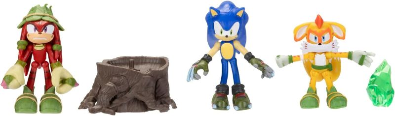 Photo 1 of Sonic Prime 2.5-inch Action Figures Bos Cage Maze Themed 5 Pieces: Sonic, Gnarly Knuckles, Mangey Tails, Tree Stump and Green Shard. Ages 3+ (Official
