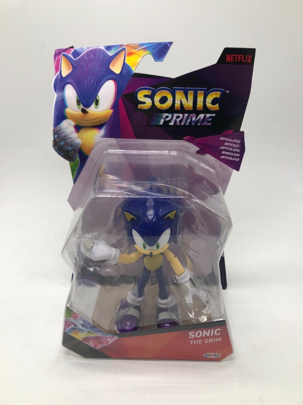 Photo 2 of Sonic Prime 5-inch Sonic - the Grim Action Figure 13 Points of Articulations. Ages 3+ (Officially Licensed by Sega and Netflix)
