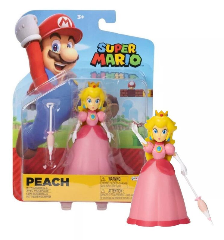 Photo 2 of NINTENDO 4 INCH PRINCESS PEACH WITH UMBRELLA
