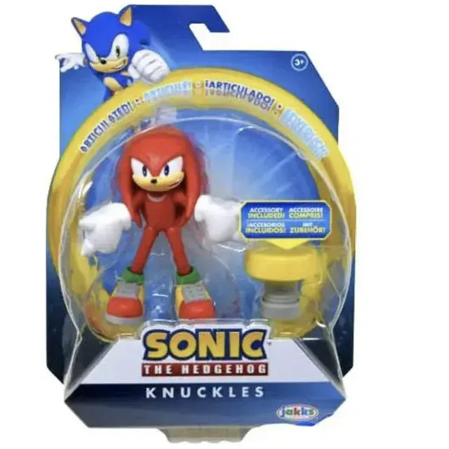 Photo 2 of Sonic 4 Inch Modern Knuckles with Yellow Spring Articulated Figure with Accessory
