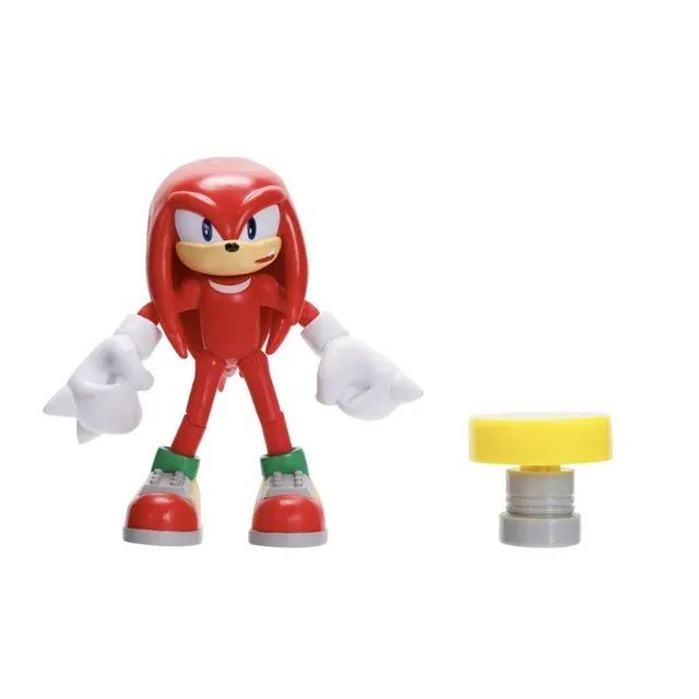 Photo 1 of Sonic 4 Inch Modern Knuckles with Yellow Spring Articulated Figure with Accessory
