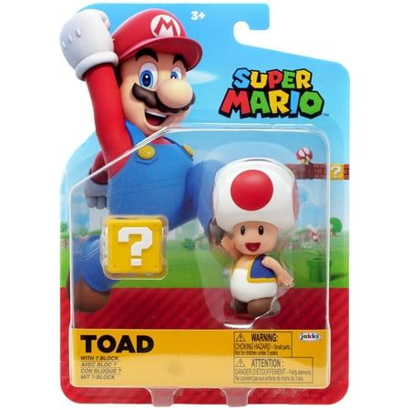 Photo 1 of World of Nintendo Wave 32 Red Toad Action Figure (with Question Block)
