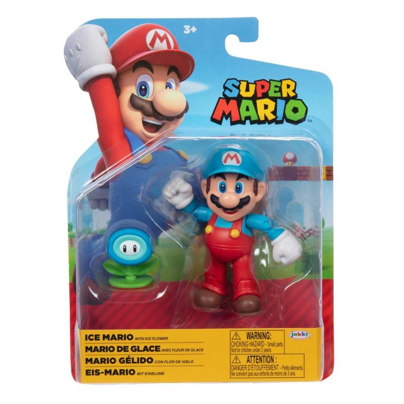Photo 2 of World of Nintendo Wave 30 Ice Mario Action Figure (with Ice Flower)

