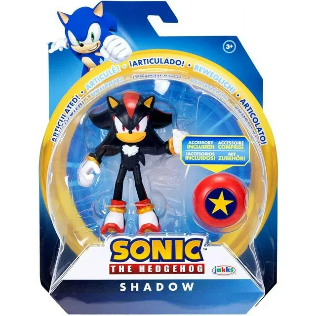 Photo 1 of Sonic 4 Inch Modern Shadow with 3 Rings Articulated Figure with Accessory
