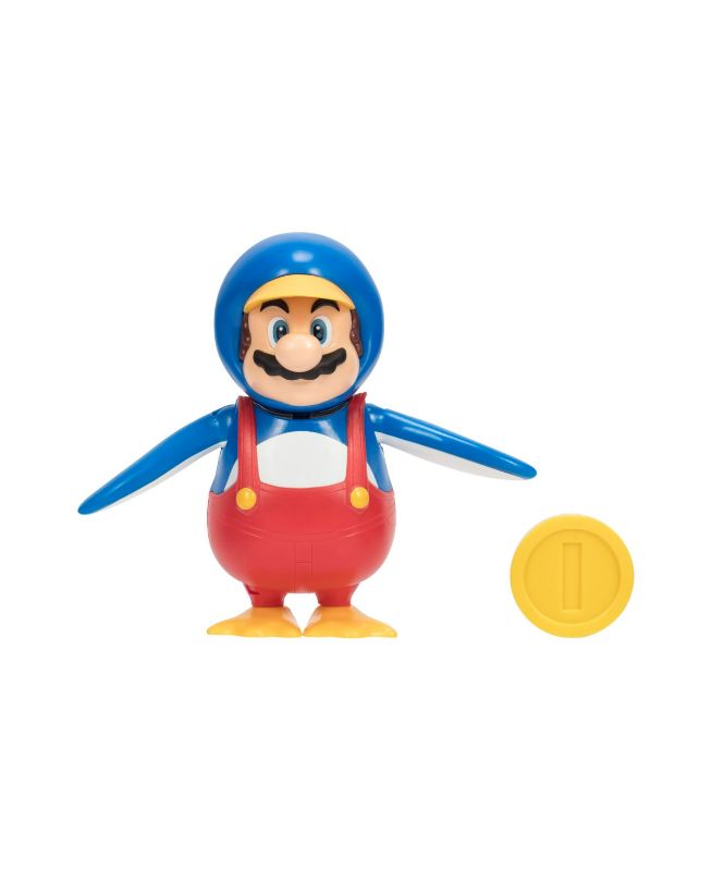 Photo 1 of Super Mario 4 in Figures - Penguin Mario W/ Coin
