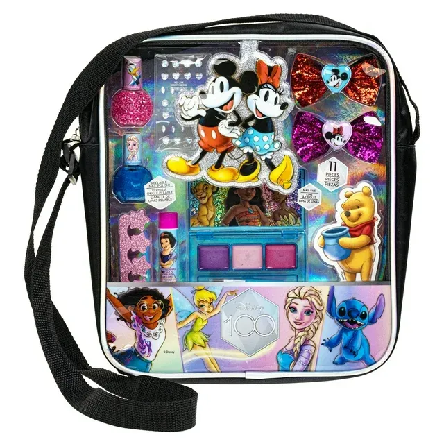 Photo 1 of Disney 100 - Townley Girl Makeup Filled Drawstring Backpack with Mirror includes Lip Gloss, Nail Polish, Hair Bow & more! for Kids Girls, Ages 3+ perfect for Parties, Sleepovers & Makeovers
