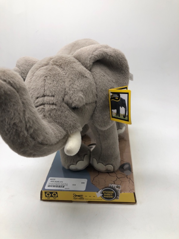 Photo 2 of National Geographic Small Plush Elephant - Multi
