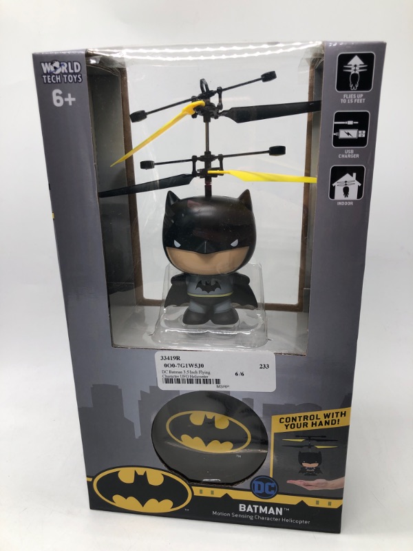 Photo 2 of World Tech Toys DC Batman 3.5" Flying Character UFO Helicopter
