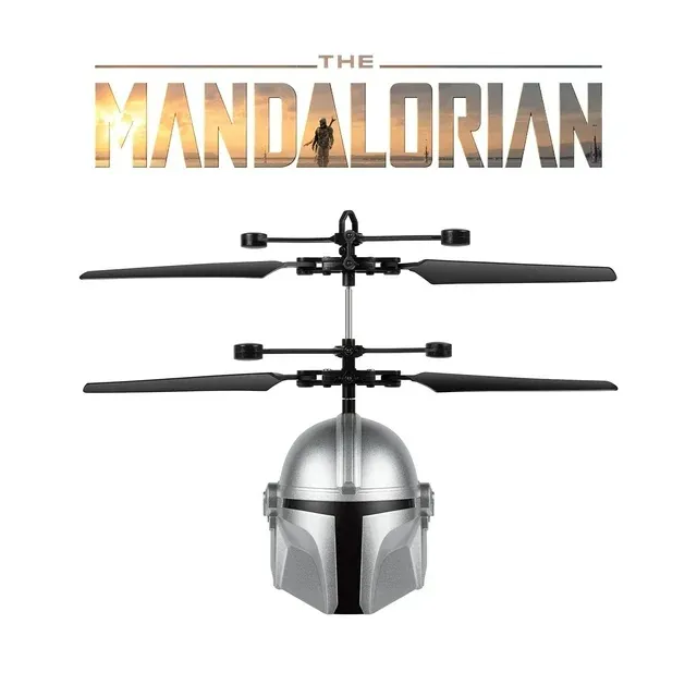 Photo 1 of Star Wars The Mandalorian Mando Helmet Sculpted Head UFO Helicopter
