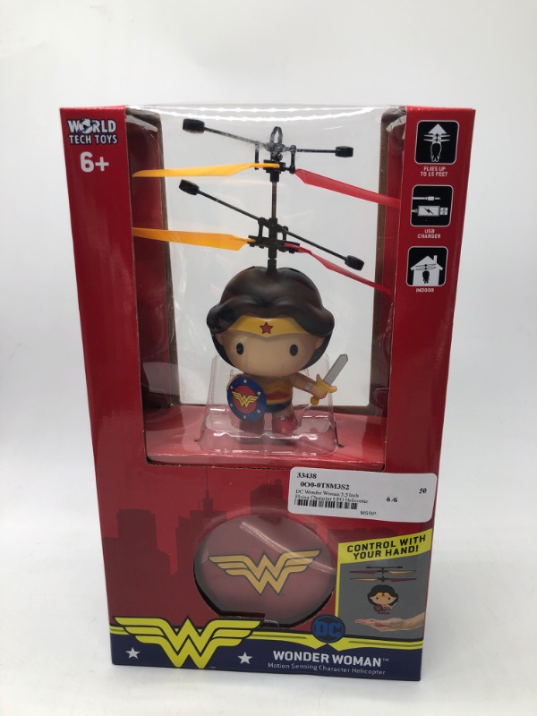 Photo 2 of World Tech Toys DC Wonder Woman 3.5" Flying Character UFO Helicopter
