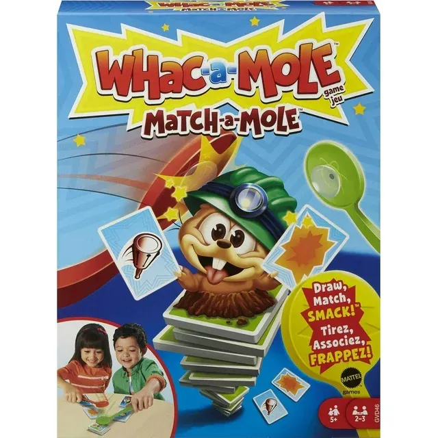 Photo 1 of Whac-a-Mole Match-a-Mole Kids Card Game with Mole Smackers for 5 Year Old & up
