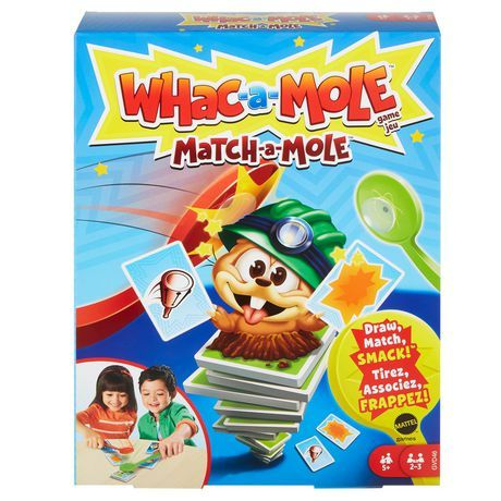 Photo 2 of Whac-a-Mole Match-a-Mole Kids Card Game with Mole Smackers for 5 Year Old & up
