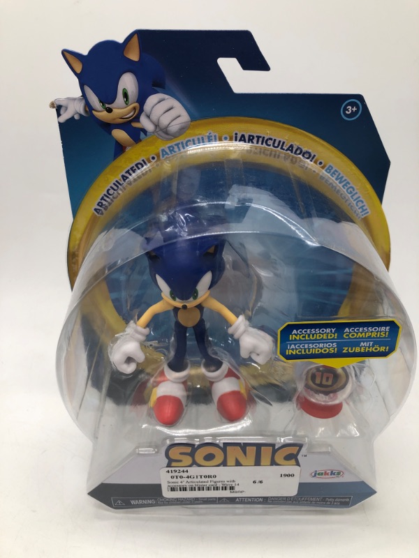Photo 2 of Sonic the Hedgehog with Super Ring Item Box Action Figure
