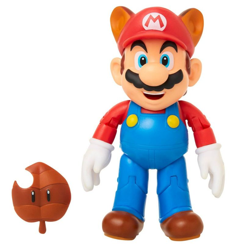 Photo 1 of Nintendo Super Mario Raccoon Mario with Super Leaf Action Figure Set
