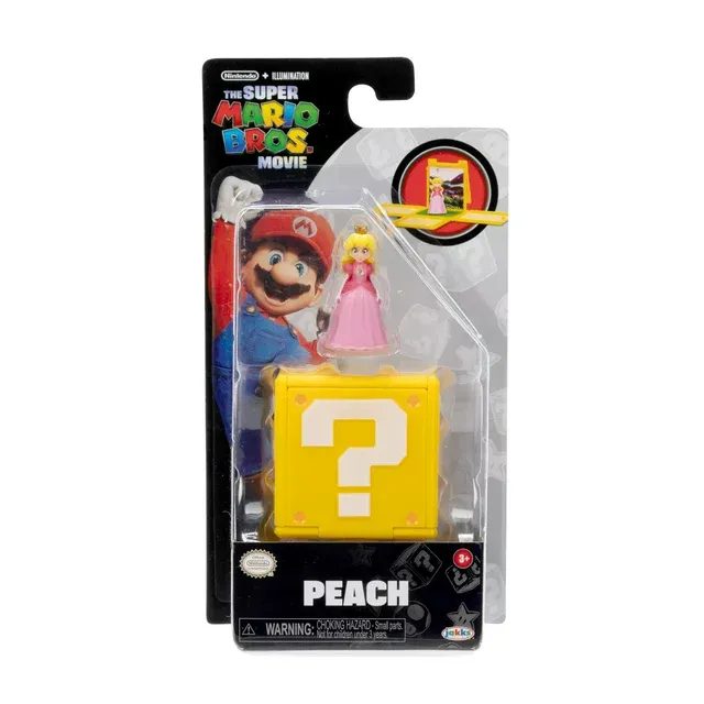Photo 1 of The Super Mario Bros. Movie 1.25 Inch Mini Princess Peach Figure with Question Block
