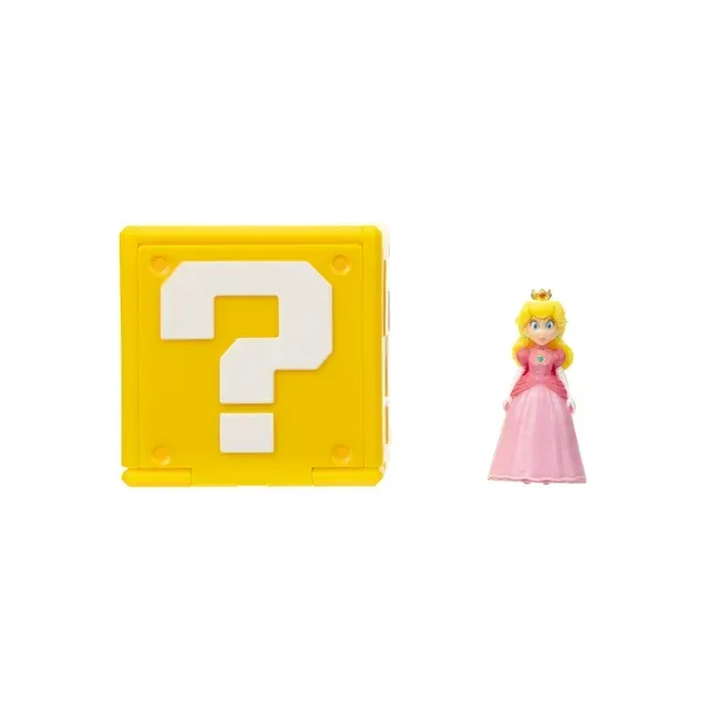 Photo 2 of The Super Mario Bros. Movie 1.25 Inch Mini Princess Peach Figure with Question Block
