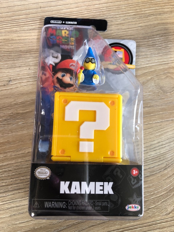Photo 2 of The Super Mario Bros. Movie 1.25 Inch Mini Kamek Figure with Question Block
