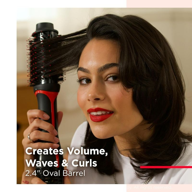 Photo 2 of Revlon One Step Volumizer PLUS 2.0 Hair Dryer and Hot Air Brush | Dry and Style (Black Red)