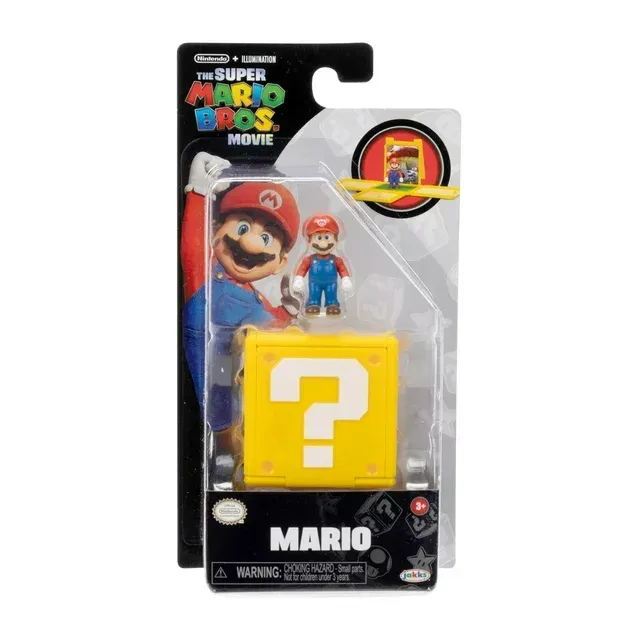 Photo 2 of The Super Mario Bros. Movie 1.25 Inch Mini Mario Figure with Question Block
