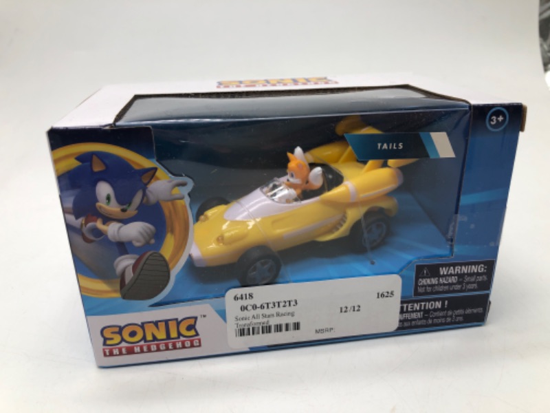 Photo 2 of 3.5 in. Sonic Transformed All-Stars Racing Pull Back Action - Tails
