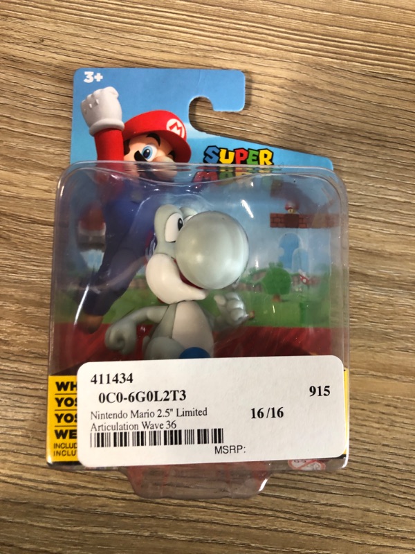 Photo 2 of White Yoshi Super Mario Nintendo Action Figure 2.5
