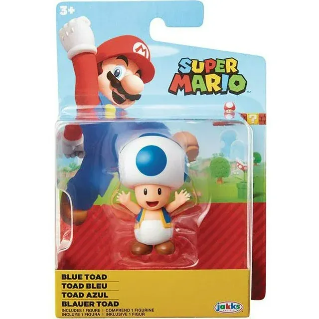 Photo 1 of World of Nintendo Super Mario Blue Toad Mini Figure
