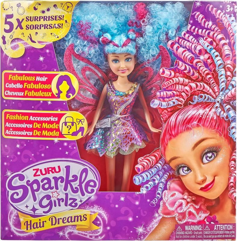 Photo 3 of Sparkle Girlz Hair Dreams Rainbow Fairy - 10.5" Doll by ZURU
