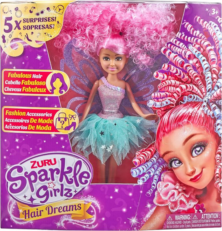 Photo 2 of Sparkle Girlz Hair Dreams Rainbow Fairy - 10.5" Doll by ZURU
