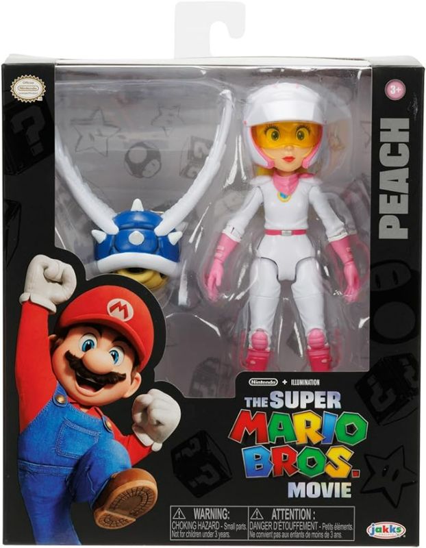 Photo 2 of Super Mario Bros Movie Princess Peach Motorcycle Outfit with Spiny Blue Shell Accessory
