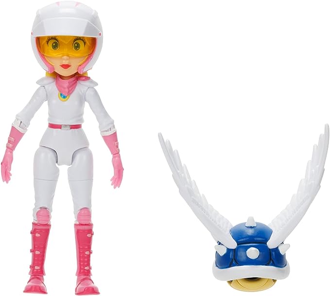Photo 1 of Super Mario Bros Movie Princess Peach Motorcycle Outfit with Spiny Blue Shell Accessory
