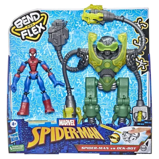 Photo 2 of Marvel Toys Spider-Man Bend and Flex Spider-Man Vs. Ock-Bot Action Figures
