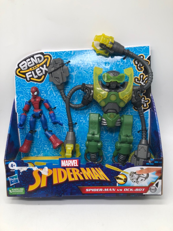 Photo 3 of Marvel Toys Spider-Man Bend and Flex Spider-Man Vs. Ock-Bot Action Figures
