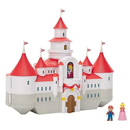 Photo 1 of The Super Mario Bros. Movie Mushroom Kingdom Castle Playset with Mini Mario and Peach Action Figures
