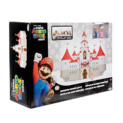 Photo 3 of The Super Mario Bros. Movie Mushroom Kingdom Castle Playset with Mini Mario and Peach Action Figures
