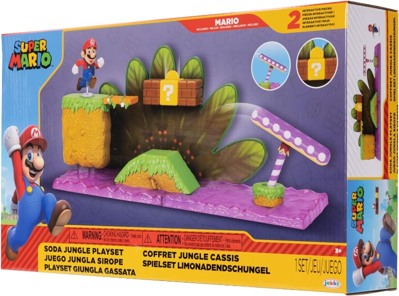 Photo 2 of Nintendo Super Soda Jungle Playset Includes 2.5-Inch Mario Figure. Ages 3+ (Officially Licensed)
