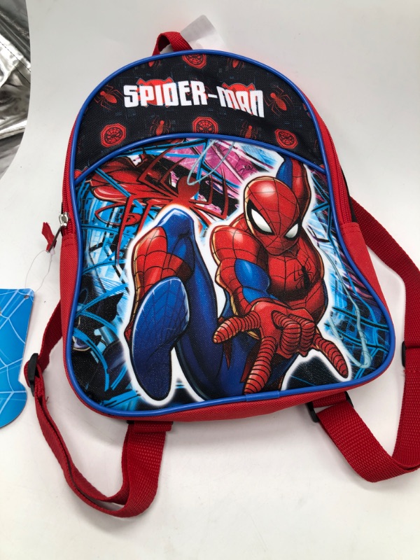Photo 2 of Spider-Man Toddler Mini Backpack 11 Black Red Web Slinging Marvel Boys
