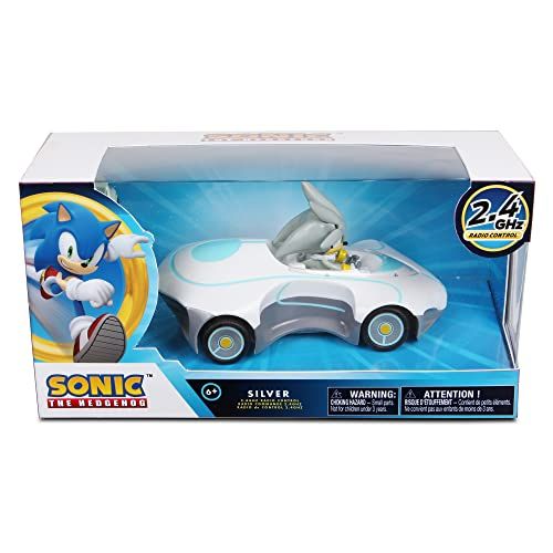 Photo 2 of Team Sonic Racing RC: Silver - NKOK (682) 1:28 Scale 2.4GHz RC Car 6.5 Compact Design Officially Licensed Sega Sonic the Hedgehog Battery Powered
