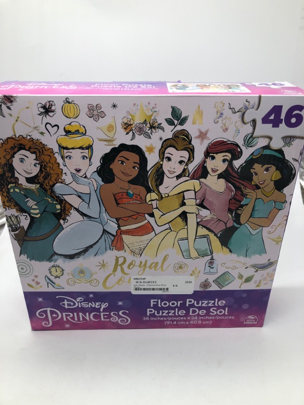 Photo 3 of Disney 30391685 Royal Courage Princess Floor Puzzle - 46 Piece
