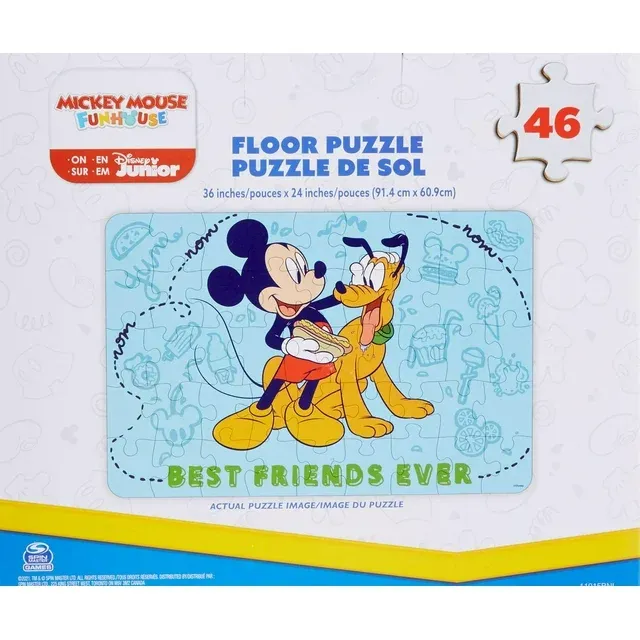 Photo 2 of Disney Mickey Mouse Floor Puzzle One Size Blue
