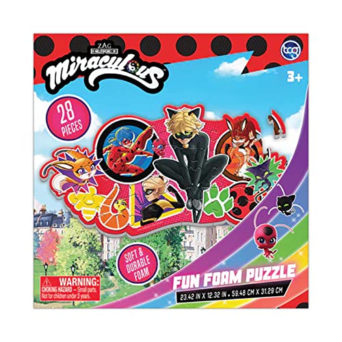 Photo 2 of Miraculous Ladybug - Fun Foam Puzzle. Educational Gifts for Boys and Girls. Colorful Pieces Fit Together Perfectly. Great Birthday & Preschool Aged Learning Gift for Boys and Girls
