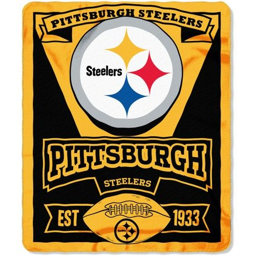 Photo 1 of The Northwest Company Officially Licensed NFL Pittsburgh Steelers Marque Printed Fleece Throw Blanket, 50" X 60", Multi Color
