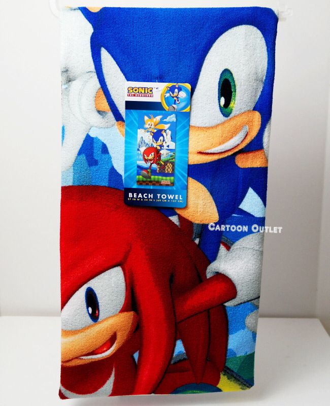 Photo 1 of Sonic The Hedgehog Beach Towel Tails Knuckles 27" x 54"