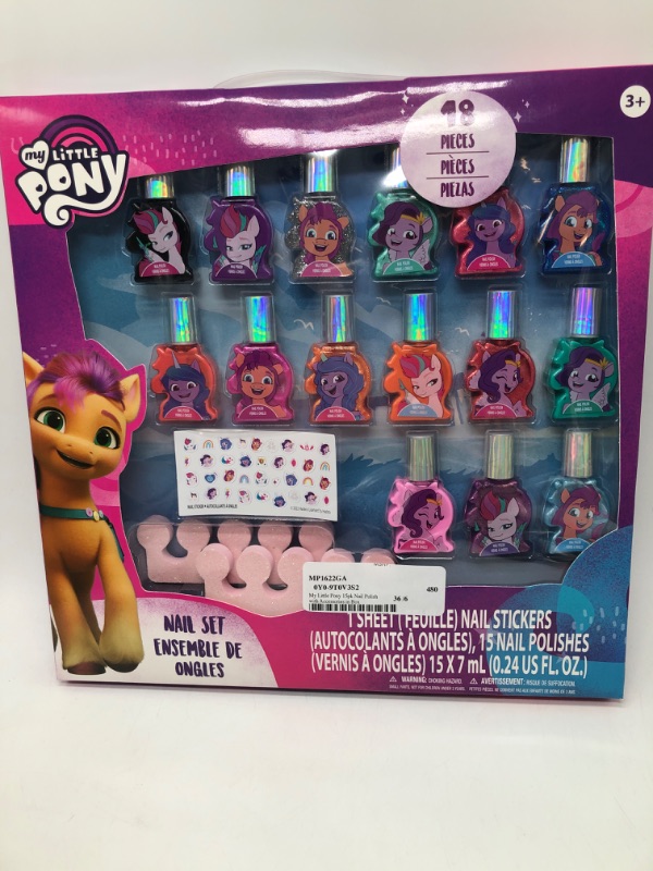 Photo 2 of My Little Pony - Townley Girl Peel-Off Nail Polish Activity Set Pretend Play Toy and Gift for Girls Ages 3+
