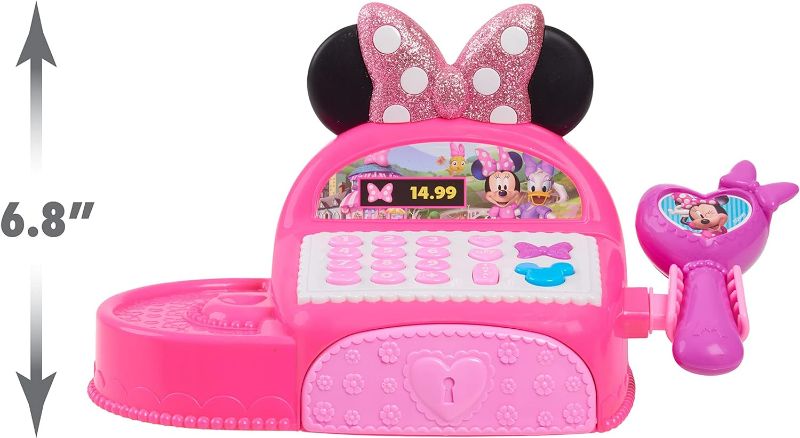 Photo 2 of Disney Junior Minnie Mouse Bowtique Cash Register with Sounds and Pretend Play Money, Officially Licensed Kids Toys for Ages 3 Up, Amazon Exclusive

