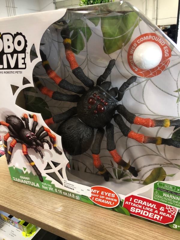 Photo 2 of Robo Alive Giant Tarantula by ZURU Battery-Powered Robotic Interactive Electronic Spider That Moves and Crawls Comes with Web Slime Prankst Toys for
