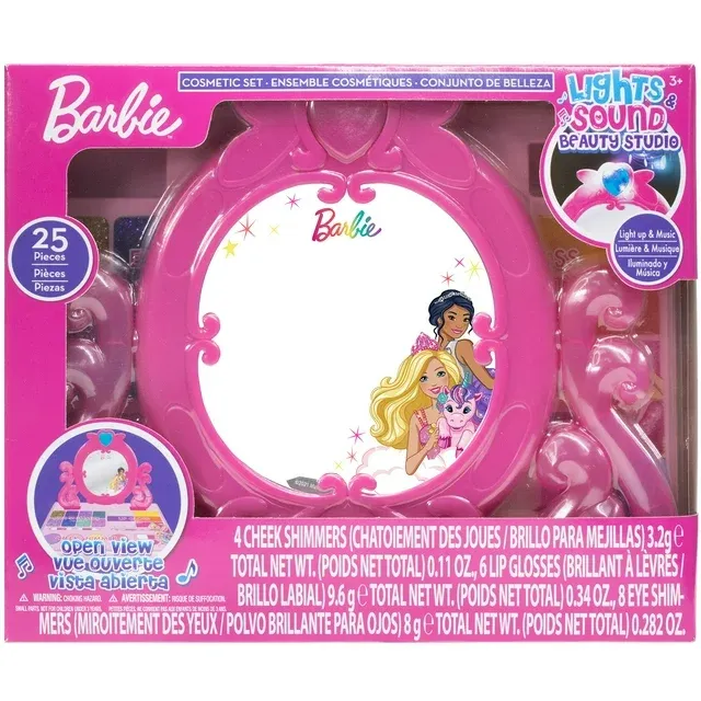 Photo 3 of Barbie - Townley Girl Cosmetic Vanity Compact Makeup Set with Light & Built-in Music
