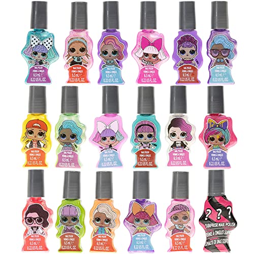 Photo 1 of L.O.L Surprise! Townley Girl Non-Toxic Peel-Off Nail Polish Set with Glittery, Shimmer & Opaque Colors Including 1 Surprise Bottle for Girls Ages 5+ P
